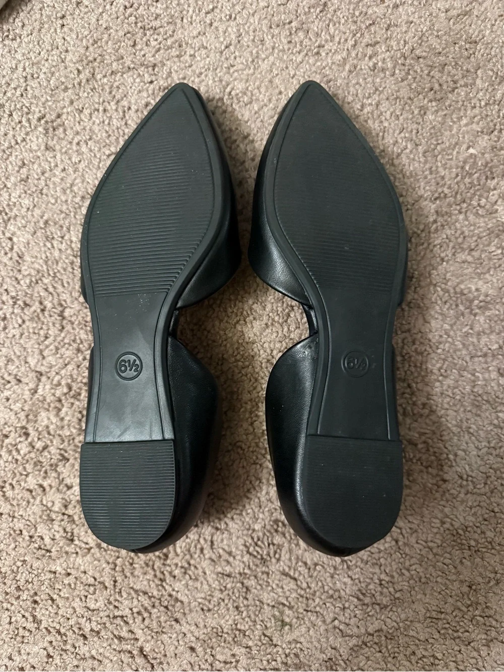 a new day Black Pointed D'Orsay Flats